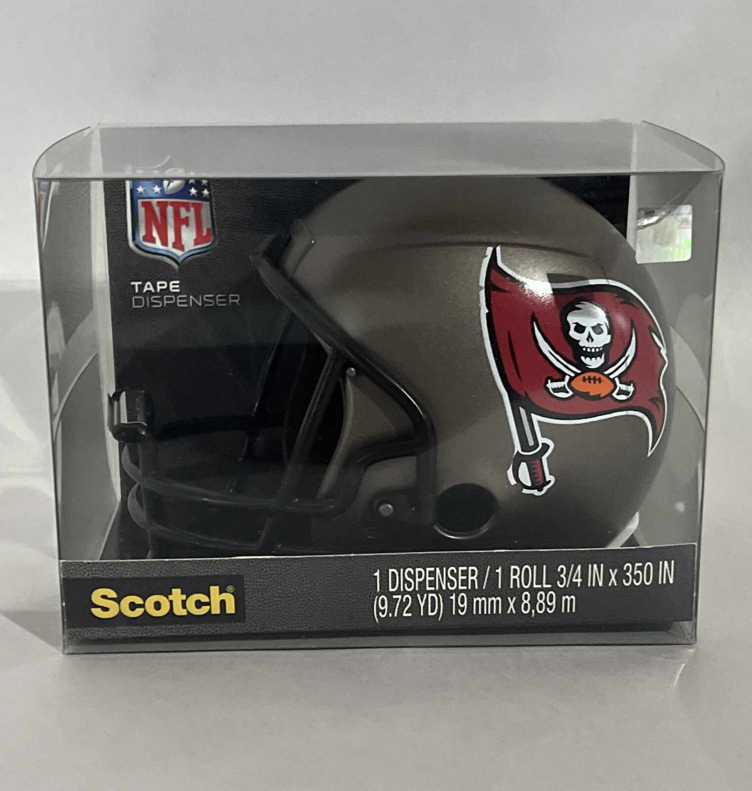 Scotch Tape Dispenser - Tampa Bay Buccaneers Football Helmet +Tape! NEW NFL 3M-image