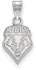 10K White Gold University of New Mexico Small Pendant by LogoArt (1W001UNM)