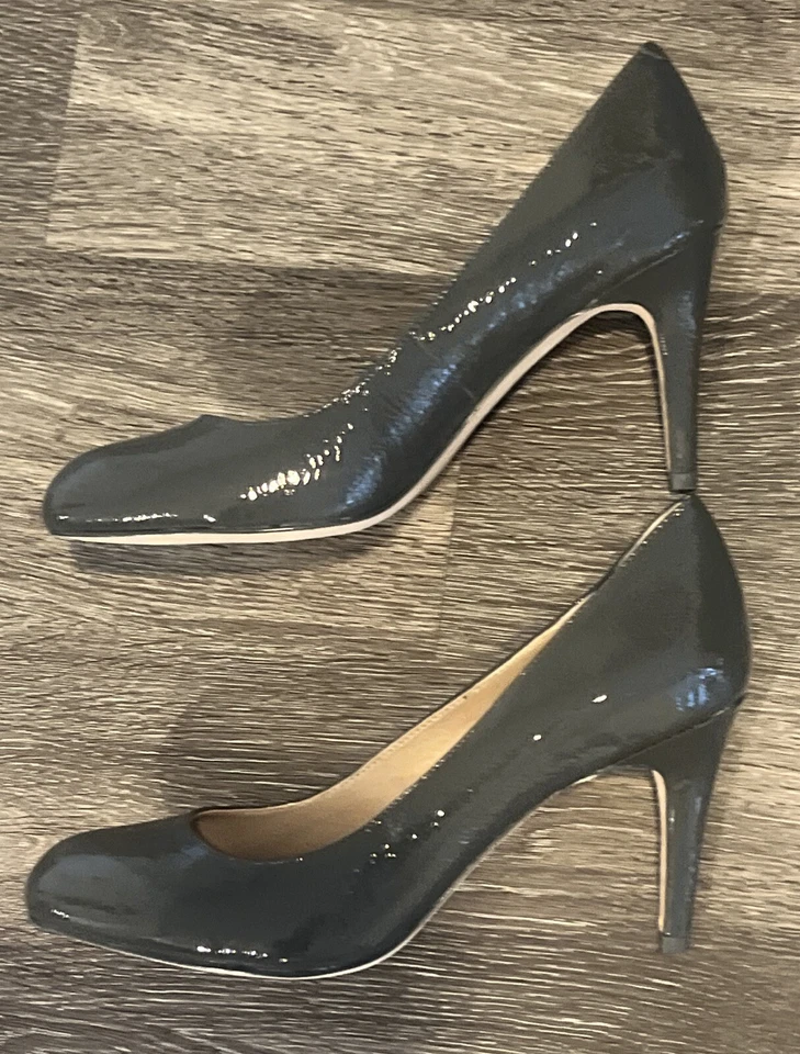 Lands End 11B Gray Ashby Patent Leather High Heel Pump Stiletto Verastile Classy - Image 4 of 4