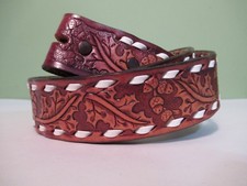 Top Grain Cowhide Leather Decorative Belt Made In USA