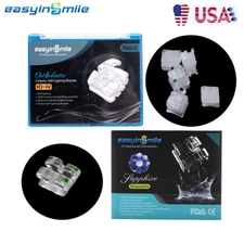 Dental Self Ligating Orthodontic  Brackets Clear Sapphire MBT/ROTH 022 