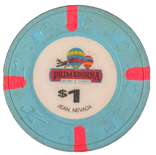 Primadonna Resort Casino $1 Dollar Poker Chip Token Jean Nevada Circa 1990 Rare - Picture 4 of 8