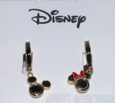 Mickey Minnie Mouse Rose Gold Sterling Silver Earrings