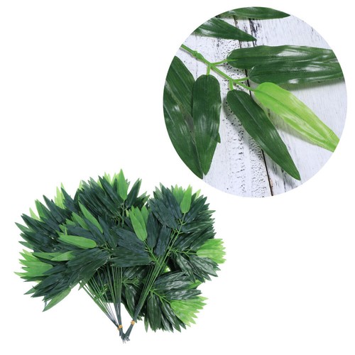 12 Pcs Simulated Bamboo Leaf Decoration Decorative Leaves for Crafts - Picture 5 of 12