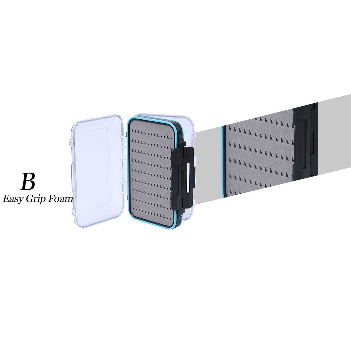 Maxcatch Clear Waterproof Fly Fishing Tackle Box With Double-Sided Slit Foam - Hard Case For Freshwater Fishing Gear