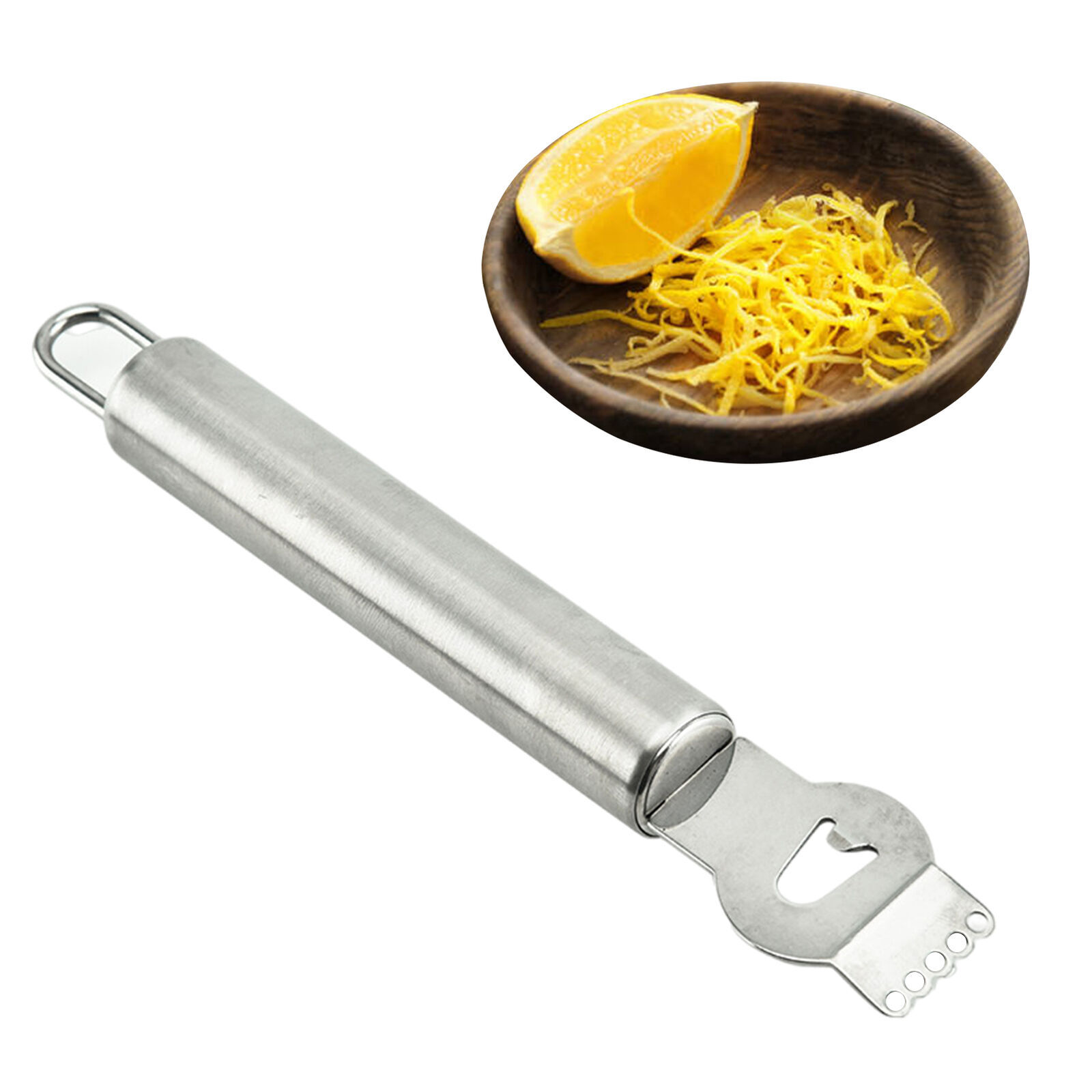 Cuchillo Canal Cester Limón Rallador de Cítricos Lima Naranja Ralladura Chef Herramienta de Cocina