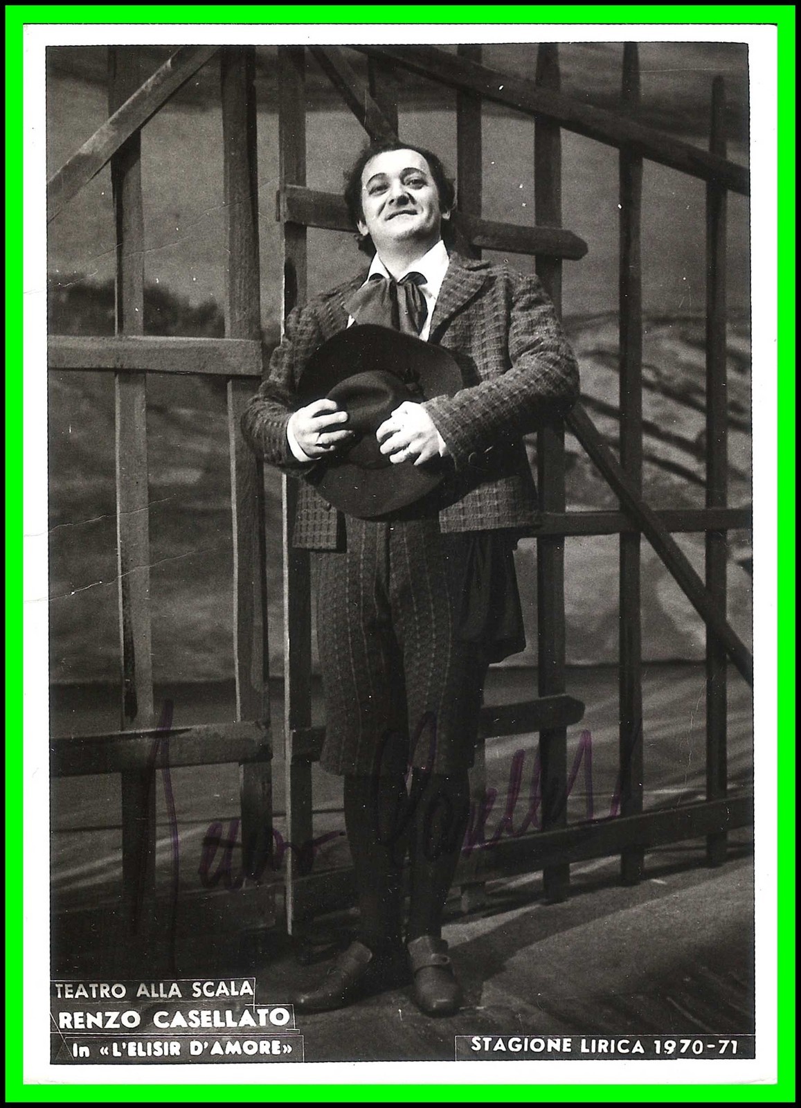 RENZO CASELLATO Italian TENOR "L'Elisir D'Amore" PHOTO PICCAGLIANI