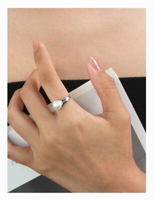 アクセサリー PEARL RING Natural Pearl Ring AAAA7-8mm Japanese Round Pearl Open Ring