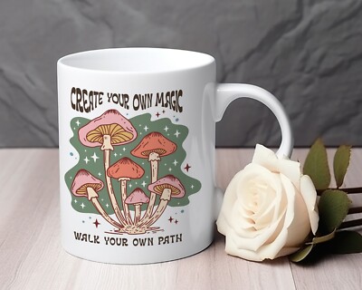Create your own magic Novelty Mug funny motivational walk mushroom mug gift