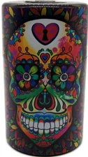 Candy Skull Vacuum Sealed Herb Stash Jar Container Airtight Smell Proof Storage