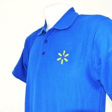 WALMART Spark Associate Employee Uniform Polo Shirt Blue Size L Large NEW