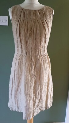 Selection By S Oliver Antique Gold Crinkle Dress Wedding Racessummer Holiday 