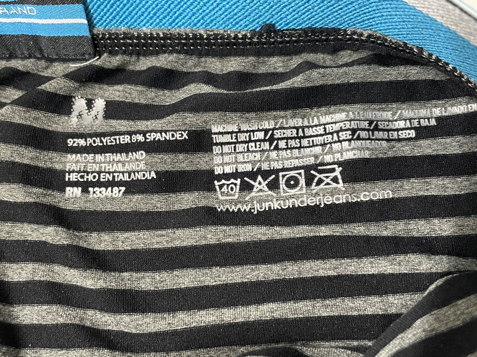 NEW JUNK Underjeans Underwear Boxer Brief Trunk Mens M 2" Ins Stretch