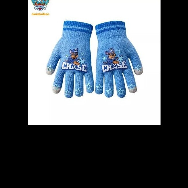 Gants D'hiver La Pat' Patrouille Chase Et Marcus - Taille Unique 4-10 Ans, Acrylique/polyester, Lavage Main - 9