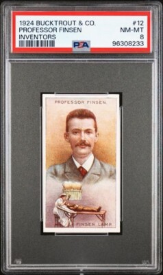 1924 Bucktrout & Co INVENTORS #12 PROFESSOR FINSEN PSA 8 NM-MT POP 6^1