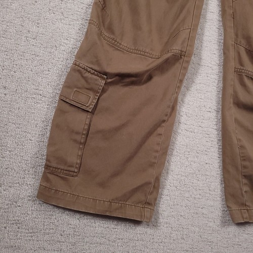 Vintage Calvin Klein Baggy Cargo Pants Women's 13 Beige Wide Leg Grunge Skater - Picture 9 of 22