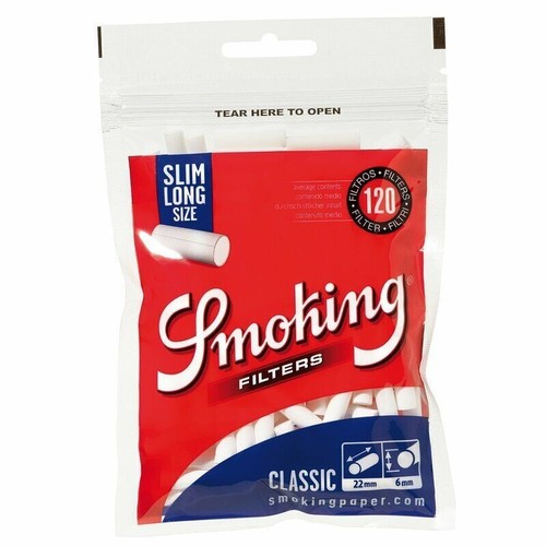 Filtri Smoking Slim 6mm długość XL Lunghi 22mm 20 Bustine 120 Filtre ✅ - Zdjęcie 3 z 3