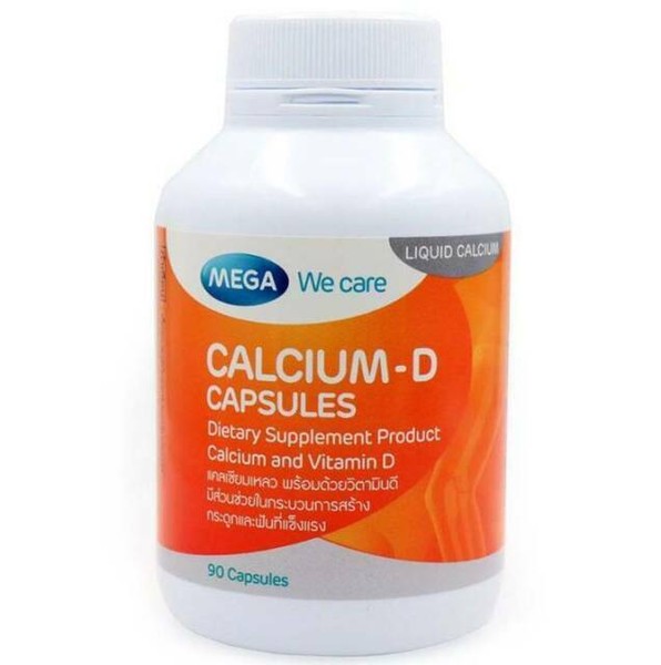 90 Capsules Mega We Care Calcium D Dietary Supplement for Healthy Teeth