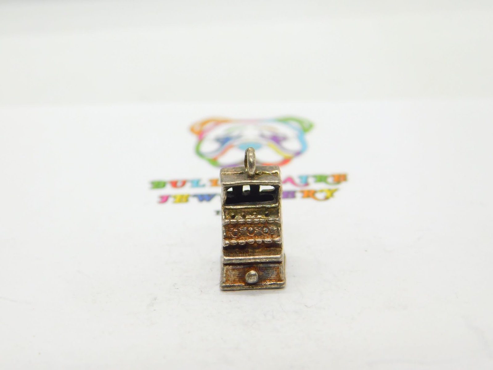 Sterling Silver Traditional Cash Register Charm Penda… Gem