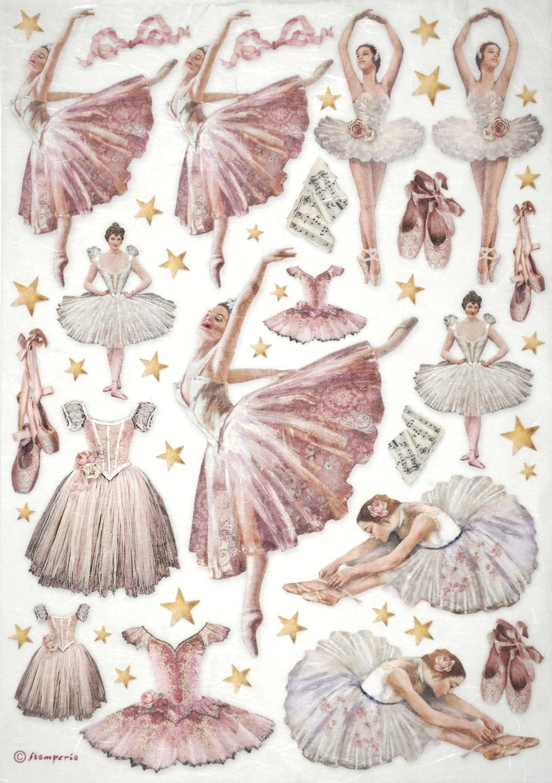 Stamperia A4 Rice Paper for Decoupage - Dancer - DFSA4907