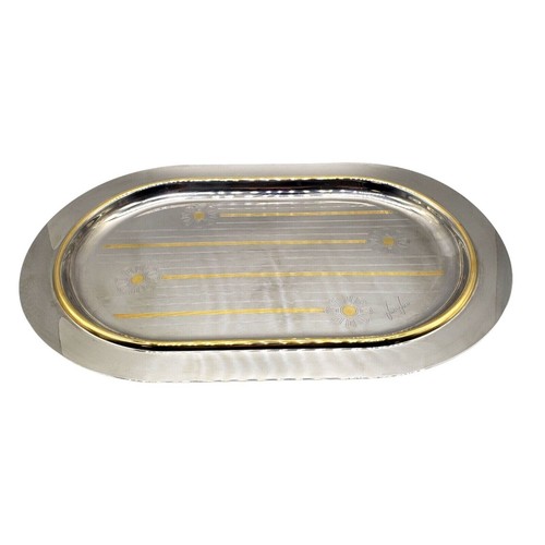 Morinox 18/10 Edelstahl Tablett Chico Cheri Italien MCM Gänseblümchenmuster 16"x10,5" - Bild 1 von 7