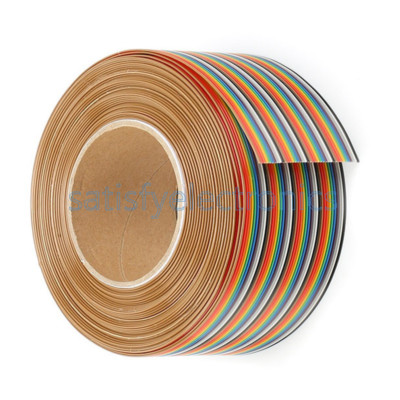 1 m 3,3 Fuß 40 Wege 40 Pin Flach Farbe Regenbogen Flachband IDC Kabel Draht Regenbogenkabel