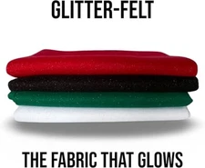 FabricLA | Glitter Felt Fabric | by The Yard | Sparkling Shimmery | DIY crafts