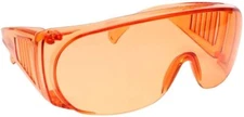 Calabria 1003 Anti Splash Safety Glasses Fitover w/ 100% UV PROTECTION IN ORANGE