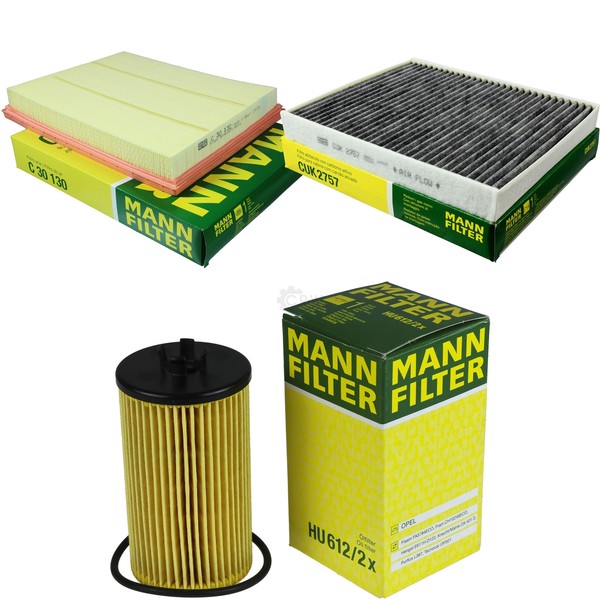 Mann-Filter Inspektionspaket FüR Opel Zafira B 1.8 1.6 Astra G CC 1.2 16V-image