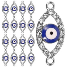 20pcs Evil Eye Charms Diy Hanging Evil Eye Connectors Jewelry Making Findings
