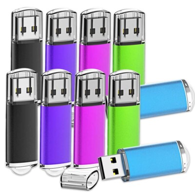 Multicolor 5/10Pcs USB 2.0 2GB 4GB 8GB 16GB 32GB Metal Rectangle USB ...