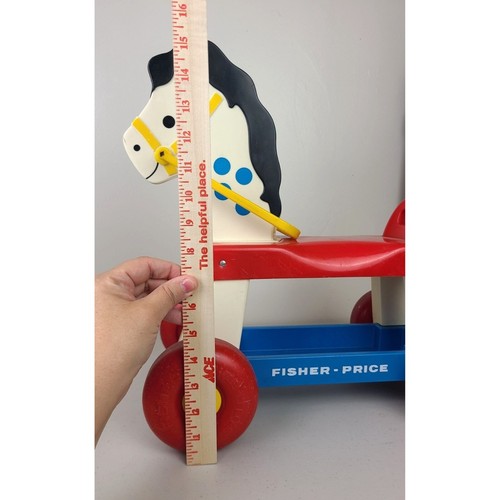 Fisher Price Ride On Whinny Horse Clippity Clop #978 Kids Ride On Horse 1976 - Picture 12 of 13