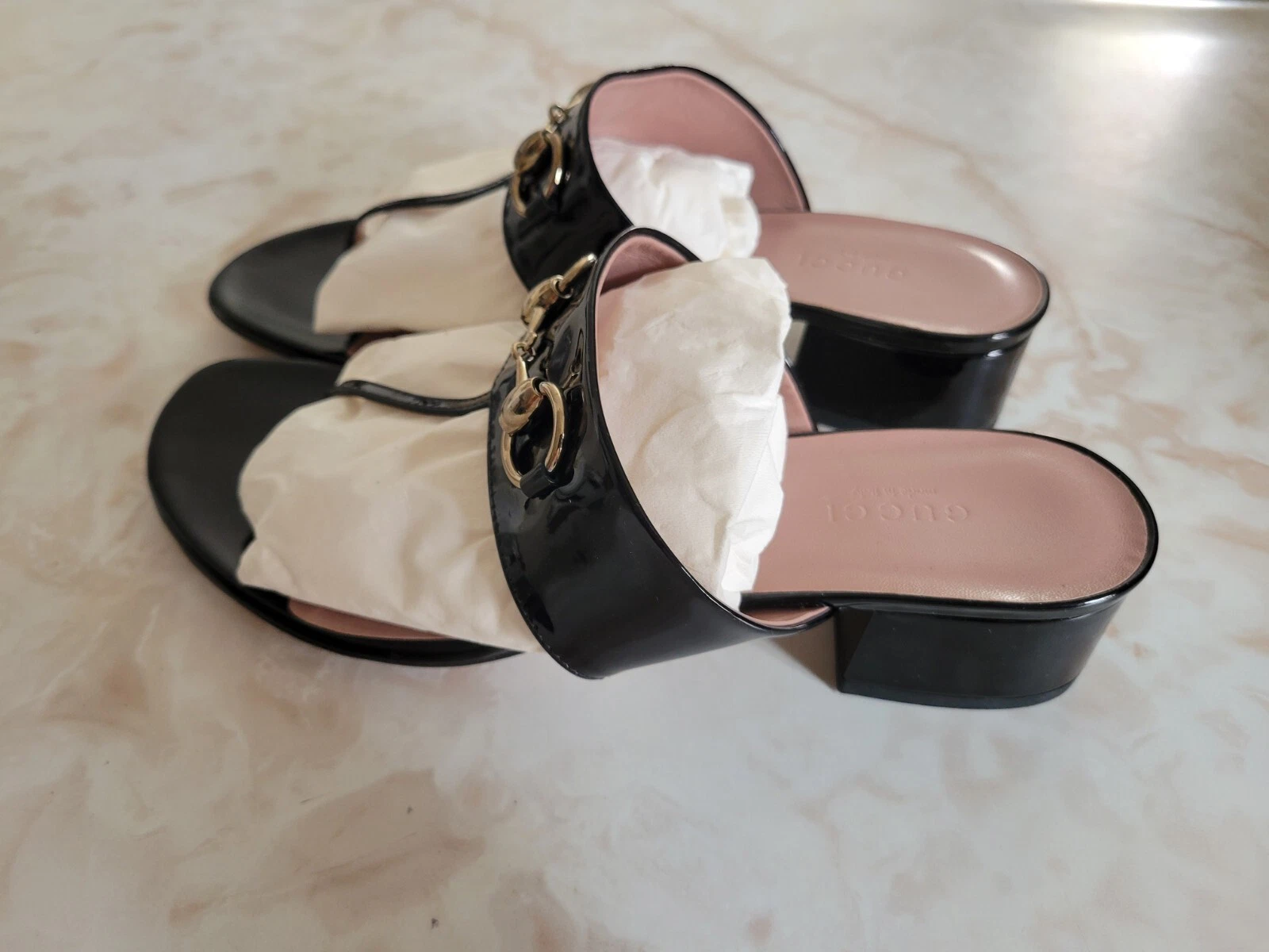 Chaussures femme Gucci authentiques cristal nero noir pointure 38 1/2 us femme 7,5