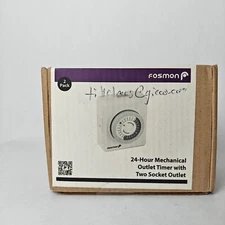 Fosmon Indoor 24 Hour Mechanical Outlet Timer Programmable Plug-in NIB