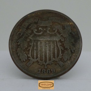1869-Two-Cent-Piece-2-Cents-Free-Shipping-B13323