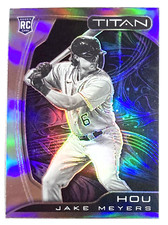 2022 Panini Chronicles Titan Astros Jake Meyers Silver Prizm Rookie Card #9. rookie card picture