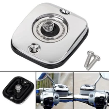 Chrome Front Brake Master Cylinder Cover For Harley Touring Dyna Softail FLSTN