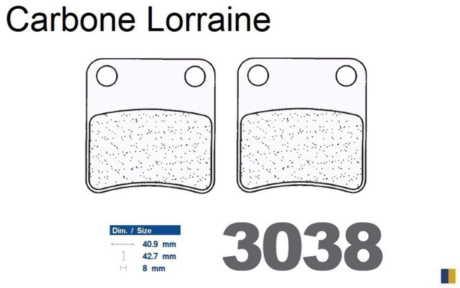 Plaquettes de frein Carbone Lorraine 3038 MSC idéales pour journées trackday moto