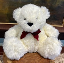 Vintage America Wego Plush White Teddy Bear 11.5" Huffy Bear NWOT