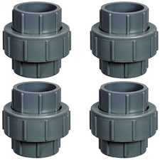 4-Pack 1 in. Schedule 80 PVC Unions Pipe Fittings Slip/Socket Brand New