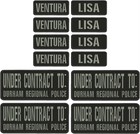 UNDER C TO D R POLICE 12 EMBROIDERY PATCH4x10 & 2X5 SEW ON ON BACK GRAY ON BLACK
