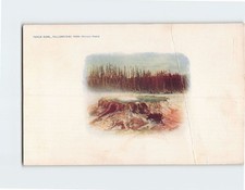 Postcard Punch Bowl Yellowstone Park Wyoming USA