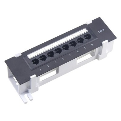 8-Port-Patchpanel für . 6 Vielseitige Kunststoff-Wandhalterung für Rechenze4646