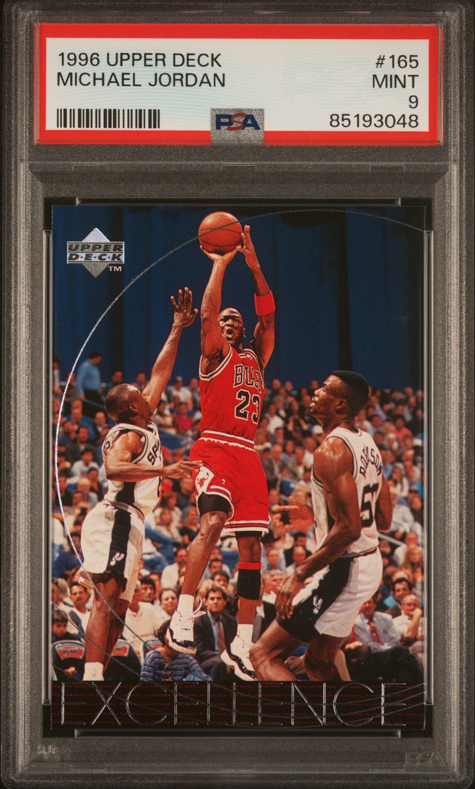 1996 UPPER DECK #165 MICHAEL JORDAN PSA MINT 9 #A
