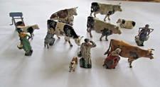 Job Lot of Vintage Britains Era Lead Milk Maids Cows Dog Well NO BUCKET