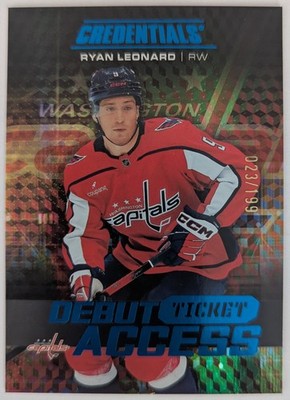 2025-26 UD Credentials Ryan Leonard Debut Ticket Access Blue RC  #23/199!!