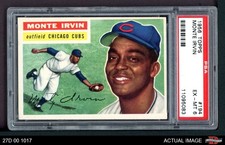 1956 Topps #194 Monte Irvin Cubs HOF PSA 6 - EX/MT