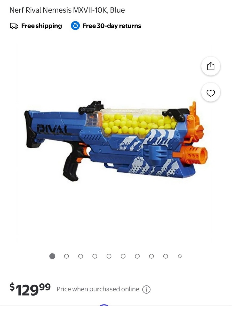 New Nerf Nemesis + 2 X 50 (100) Rival Rounds + Lipo Battery Tray +