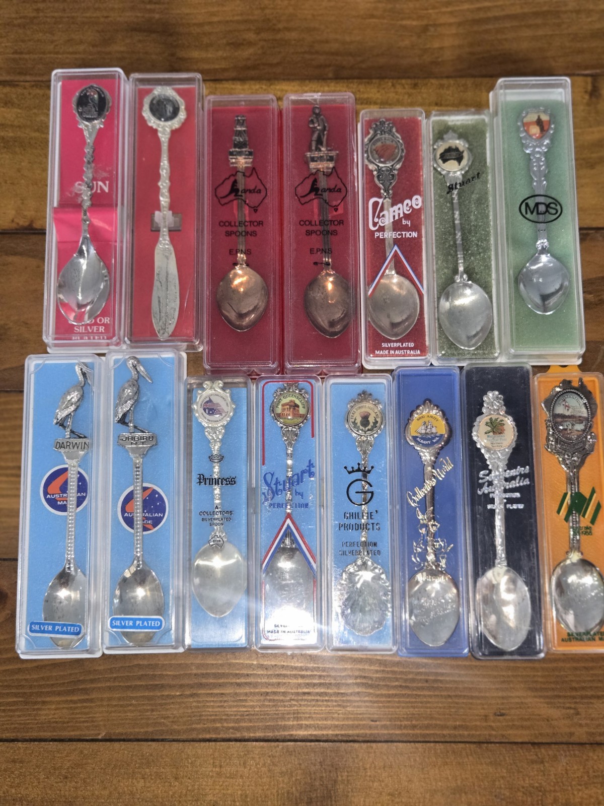 15x  Australian Souvenir Decorative Spoons Collectable VERY RARE!  60'sonward