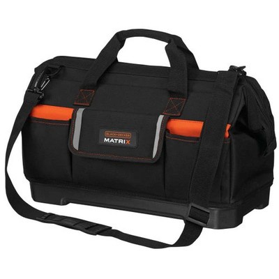BLACK+DECKER Tool Tote Bag For MATRIX  System, Wide-Mouth, 21-Inch - BDCMTSB